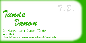 tunde danon business card